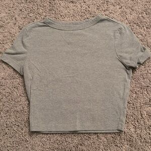 A cropped grey shirt from wild fable in a size xxs